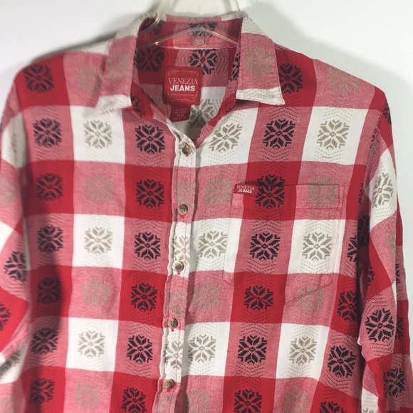 Venezia Plaid  Long Sleeve Shirt/Top Size 14/16 - Picture 2 of 8